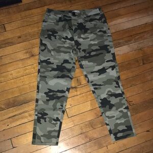 Nili Lotan Women's Camo Ankle Jeans in Green and Black